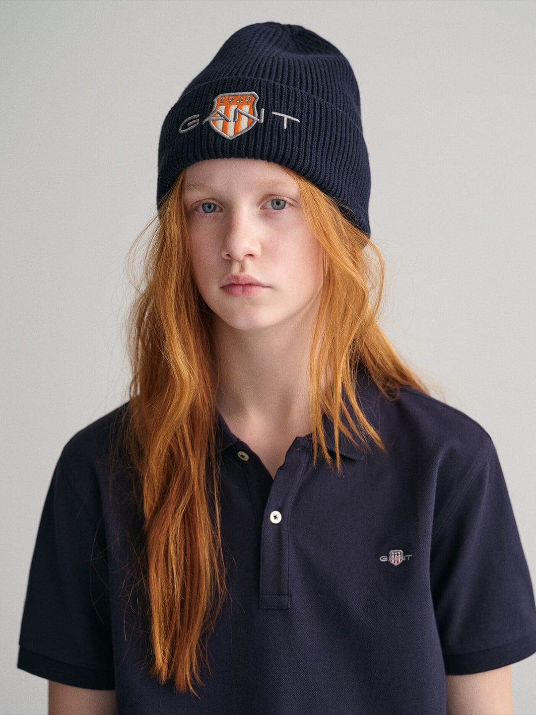 Gant Kids Blue Solid Polo Tshirt