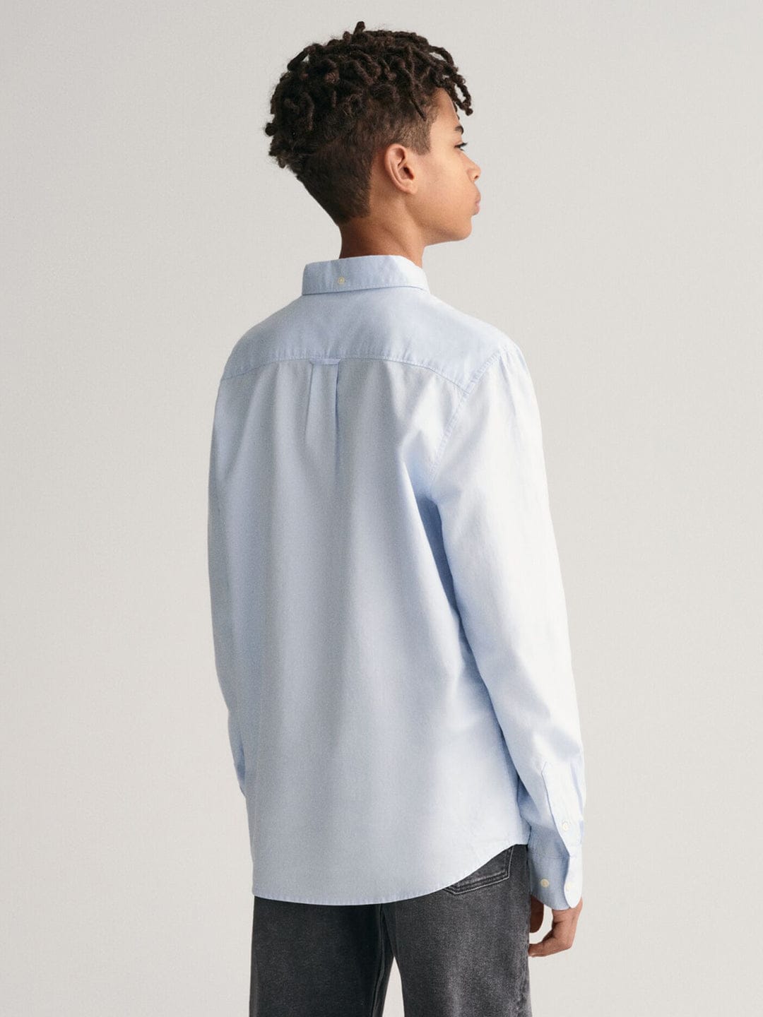 Gant Kids Blue Striped Collar Shirt