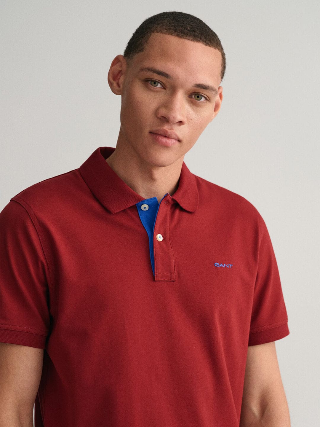 Gant Men Red Solid Polo Tshirt
