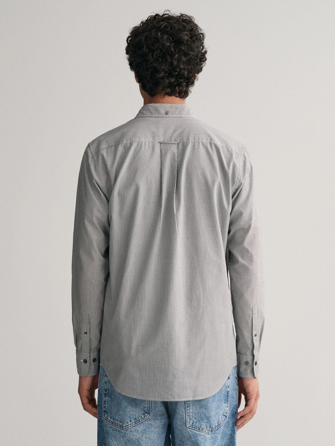 Gant Men Black Striped Collar Shirt