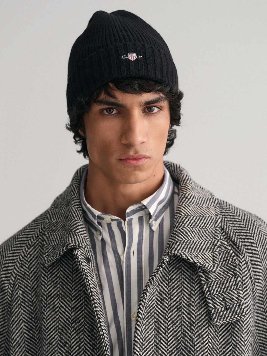 Gant Men Black Solid Beanies