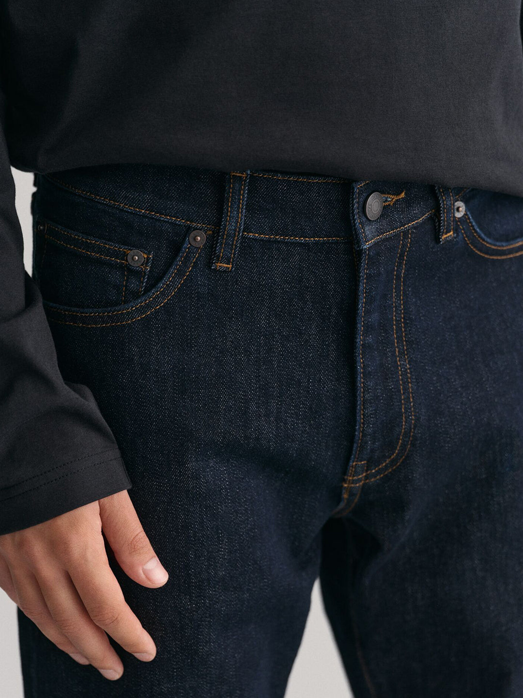 Gant Men Blue Slim Fit Washed Jeans