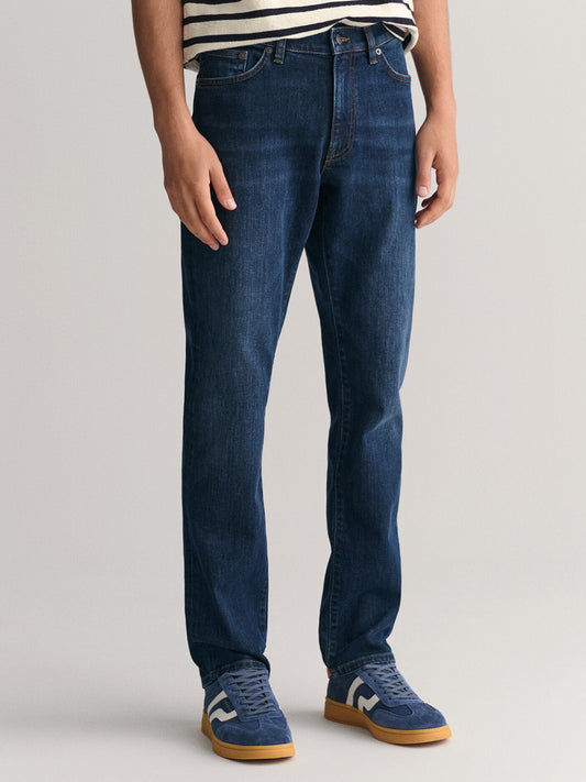 Gant Men Blue Slim Fit Washed Jeans