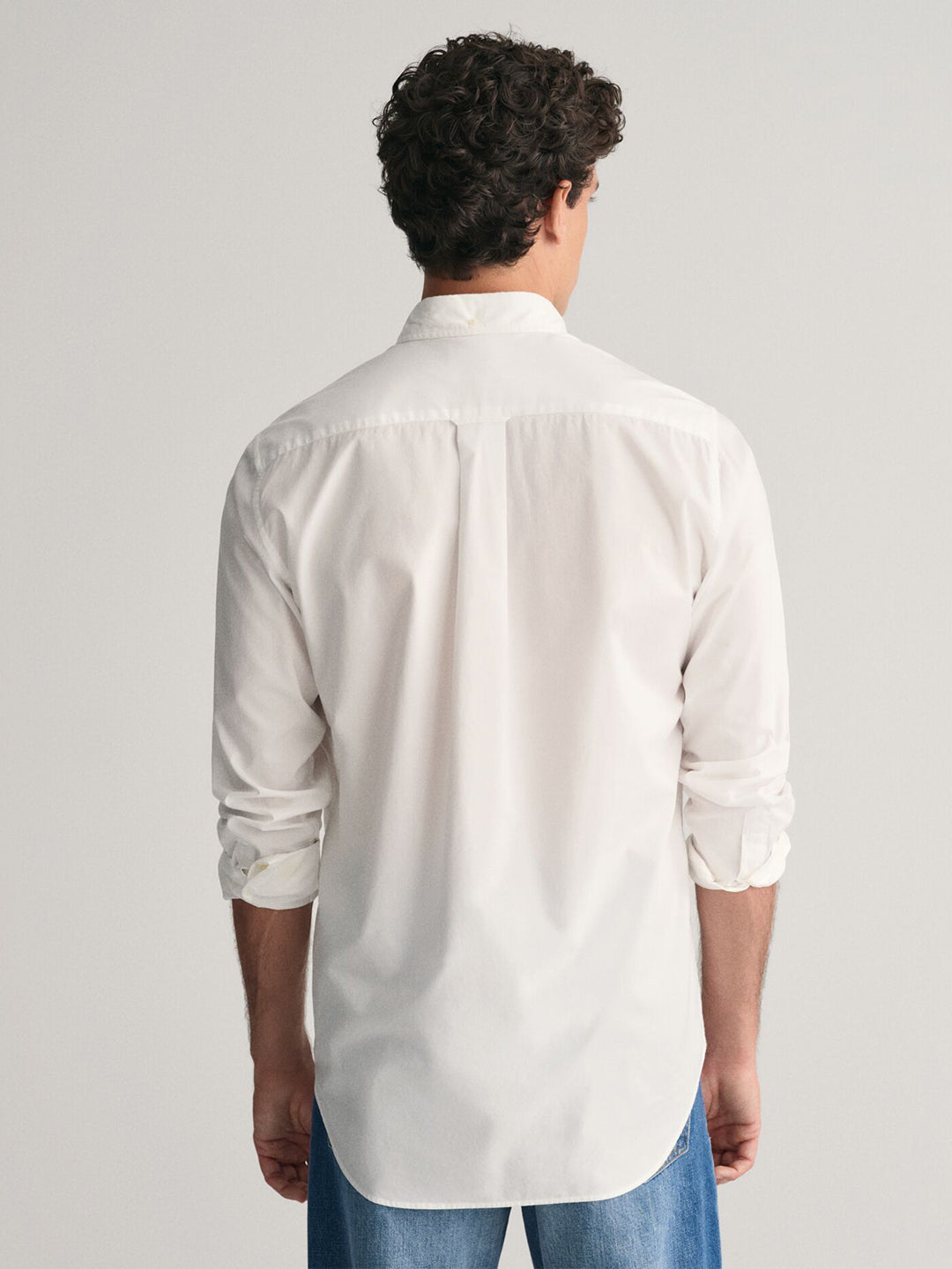 Gant Men White Solid Collar Shirt