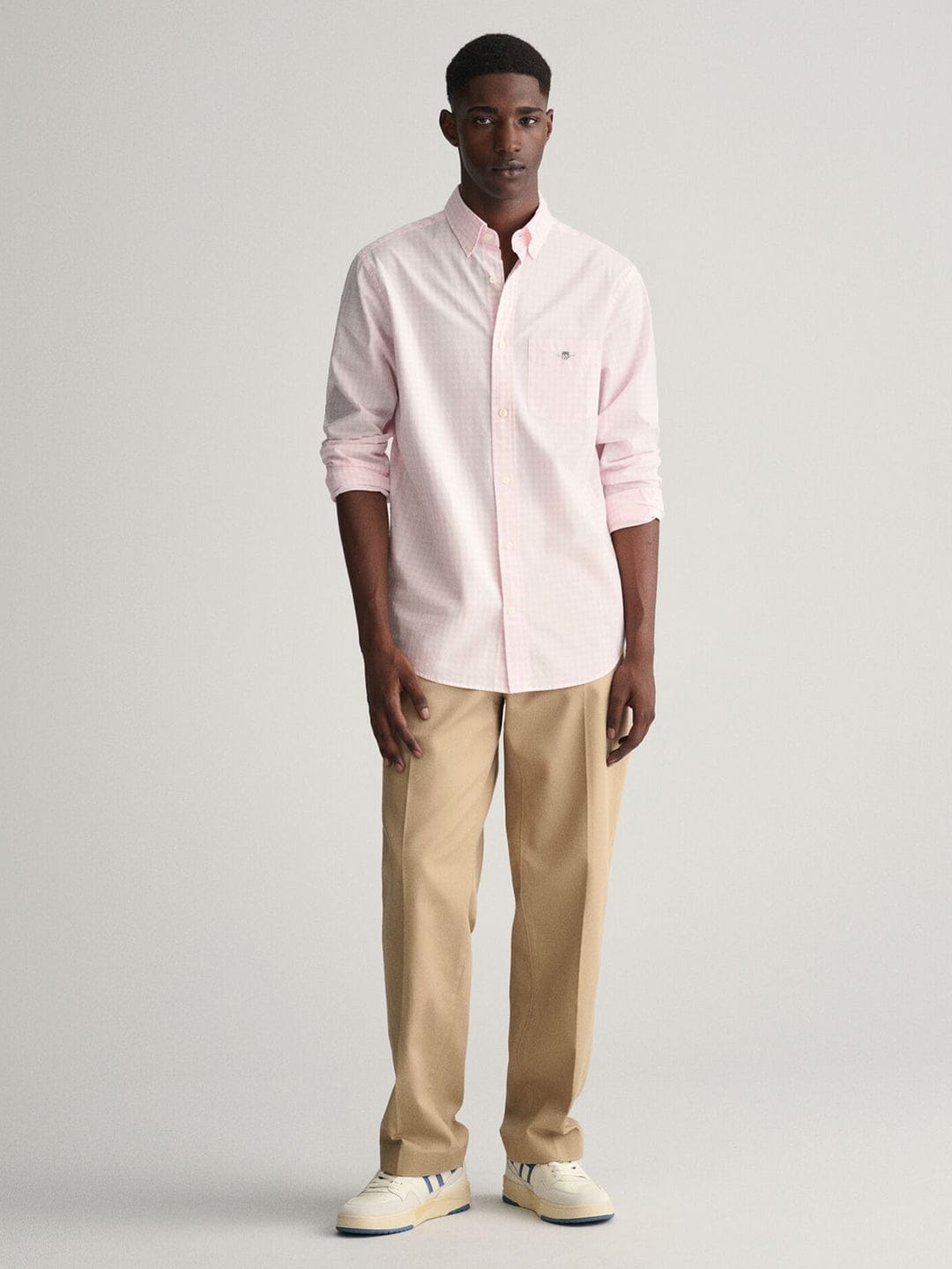 Gant Men Pink Check Collar Shirt