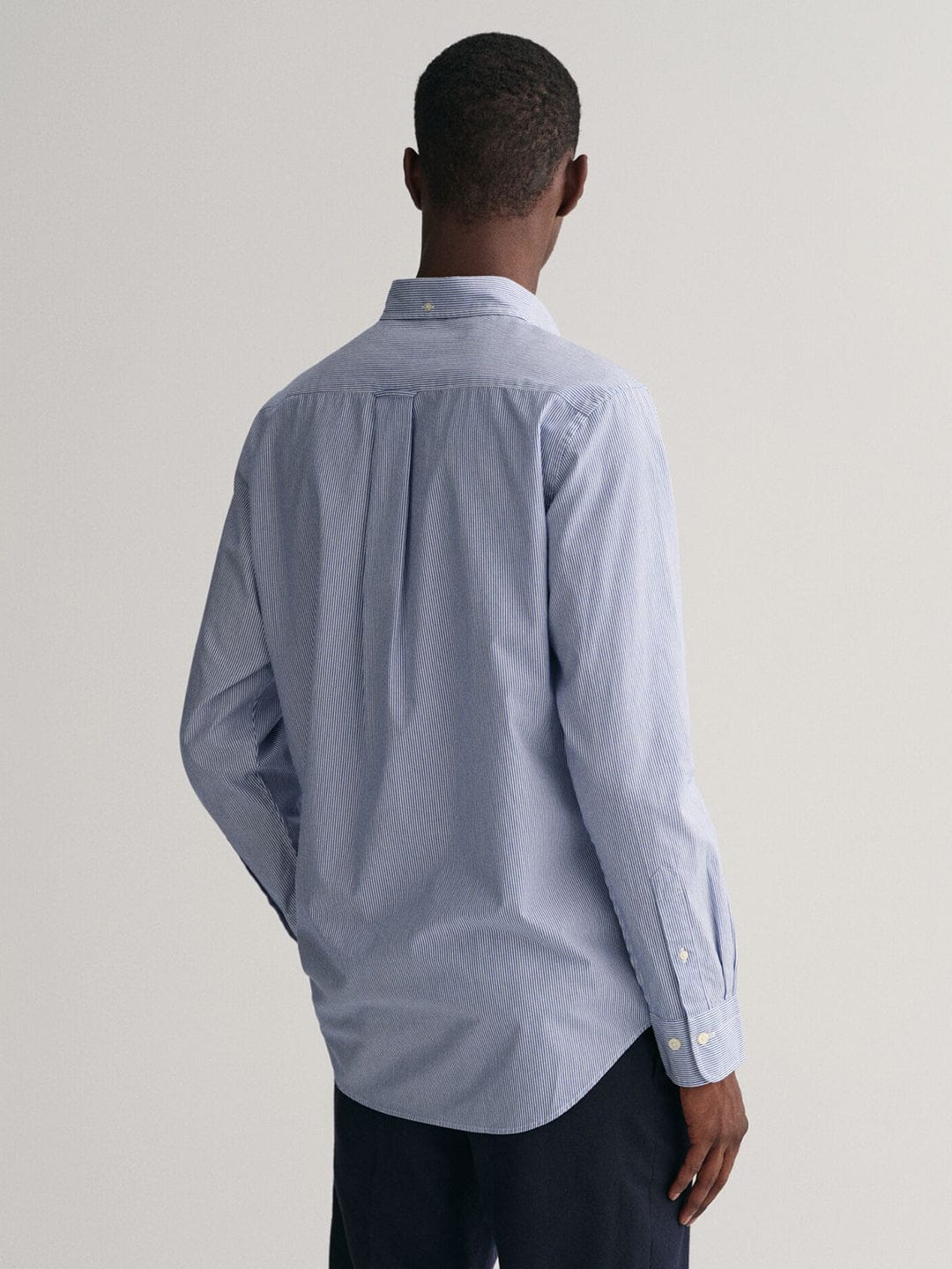 Gant Men Blue Striped Collar Shirt