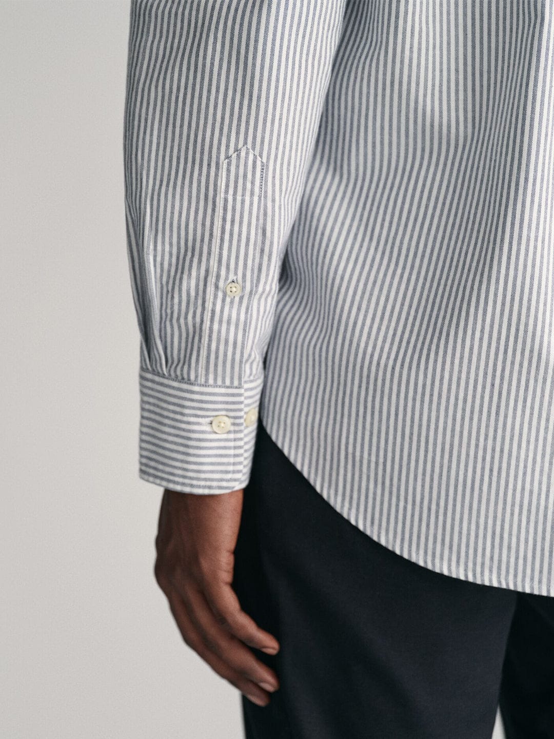 Gant Men Blue Striped Collar Shirt