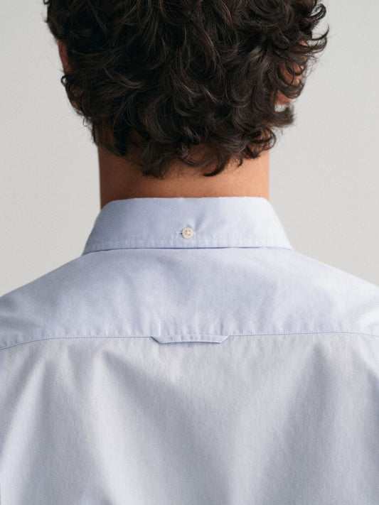Gant Men Blue Solid Collar Shirt