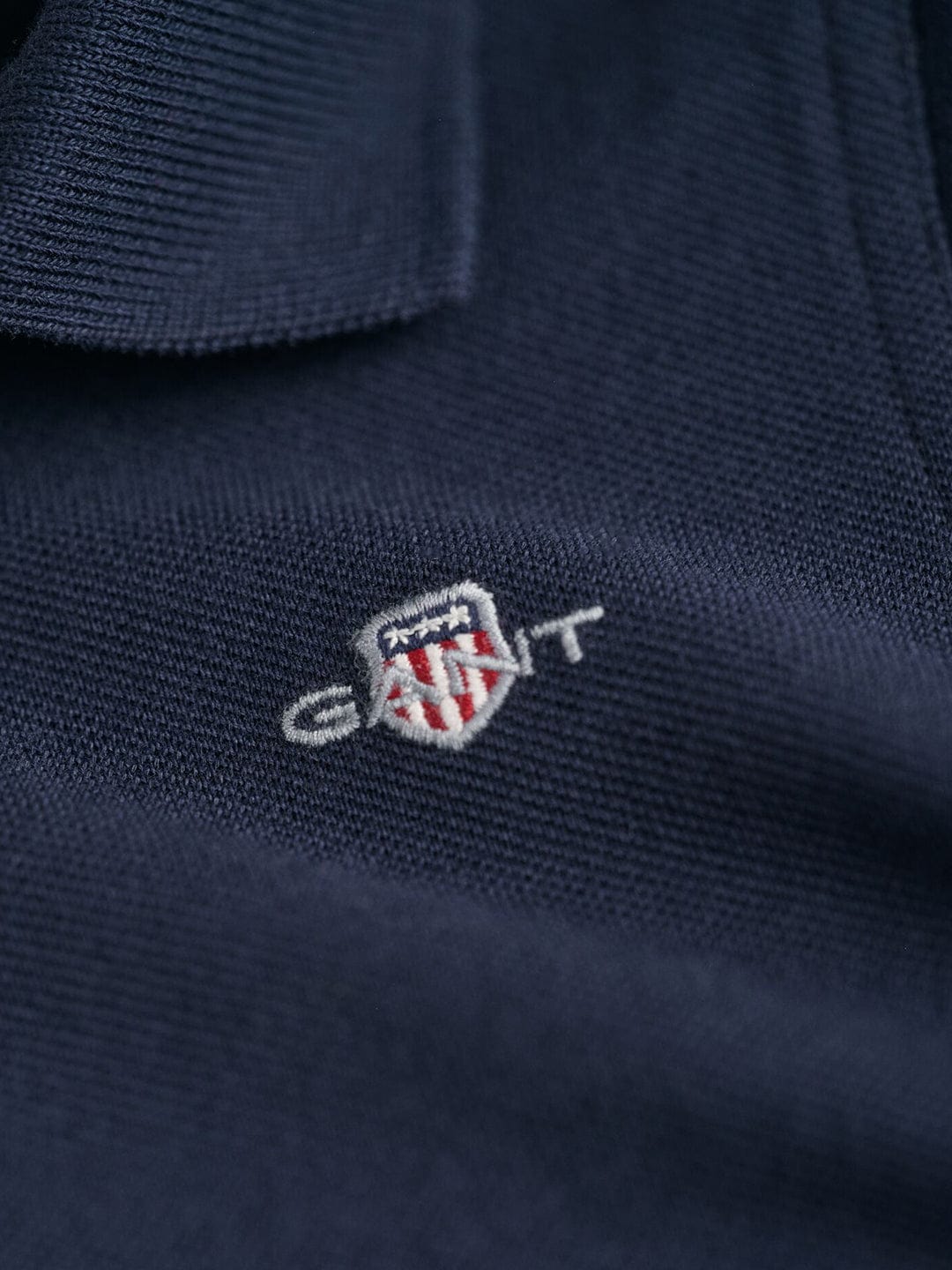 Gant Kids Blue Solid Polo Tshirt