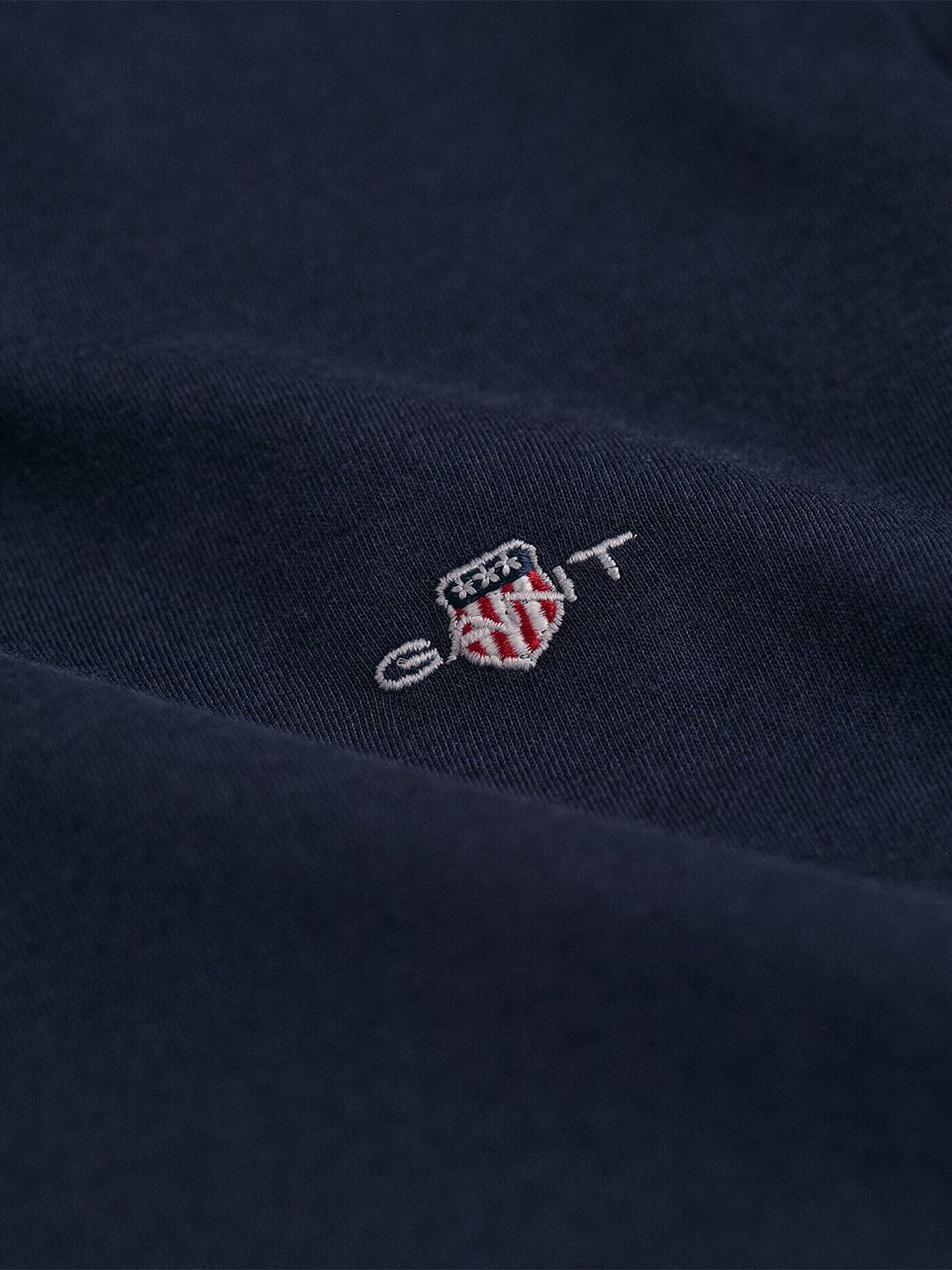 Gant Kids Blue Solid Round Neck Tshirt