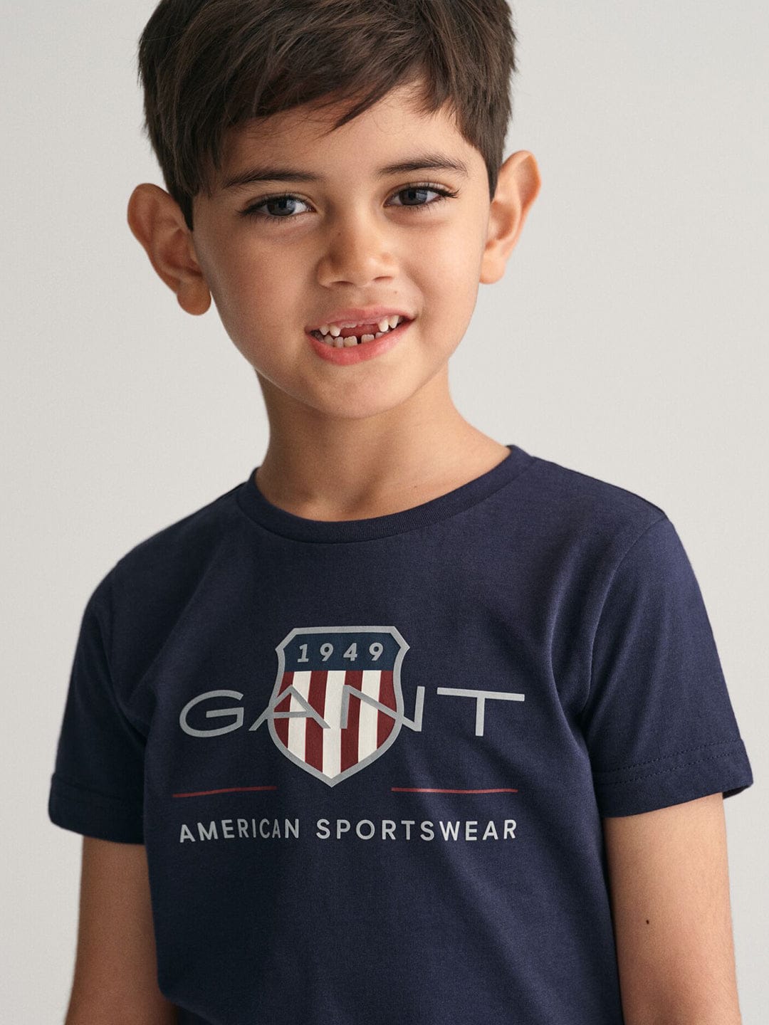 Gant Kids Blue Graphic Round Neck Tshirt
