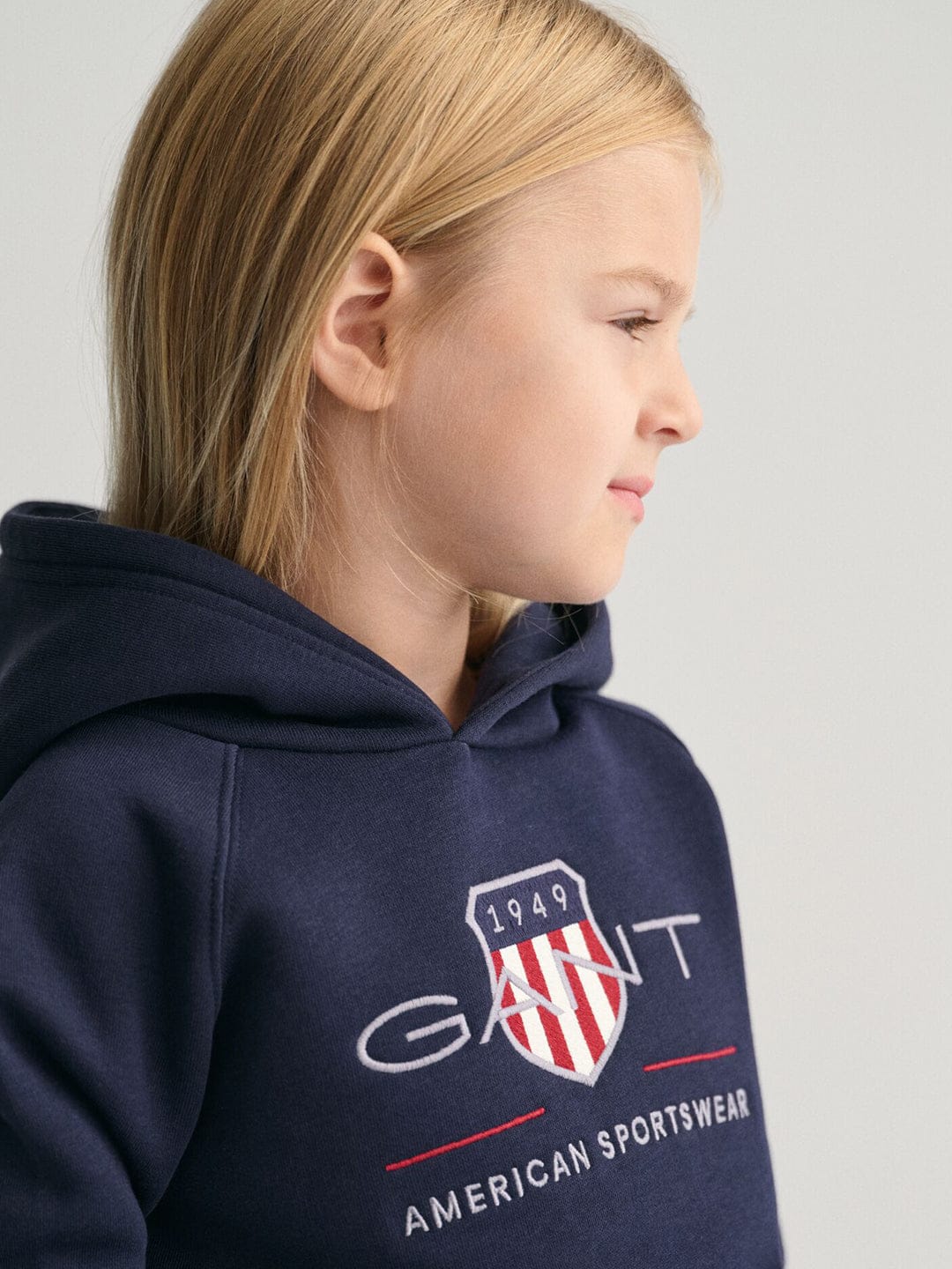 Gant Kids Blue Graphic Hood Sweatshirt