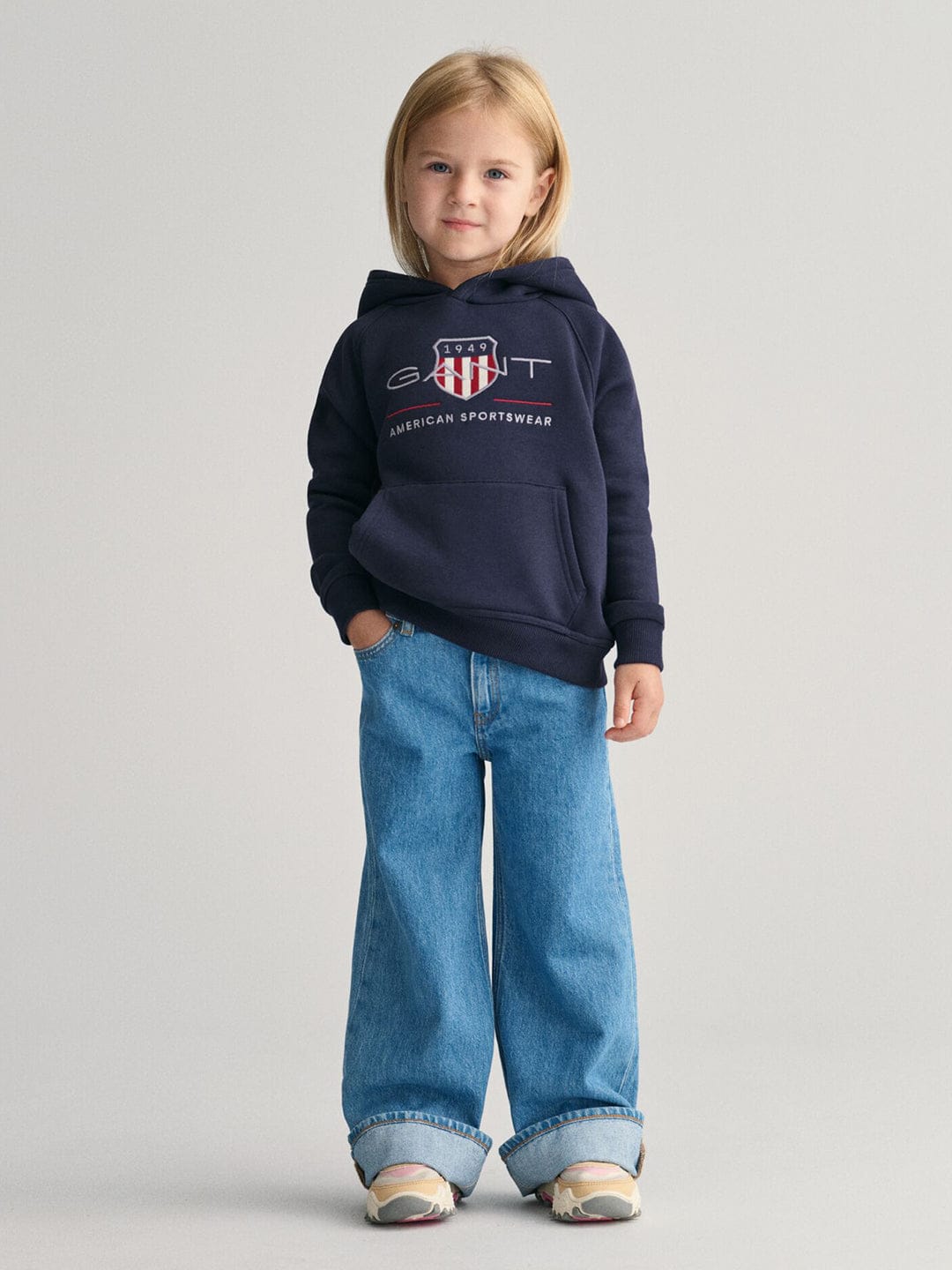 Gant Kids Blue Graphic Hood Sweatshirt