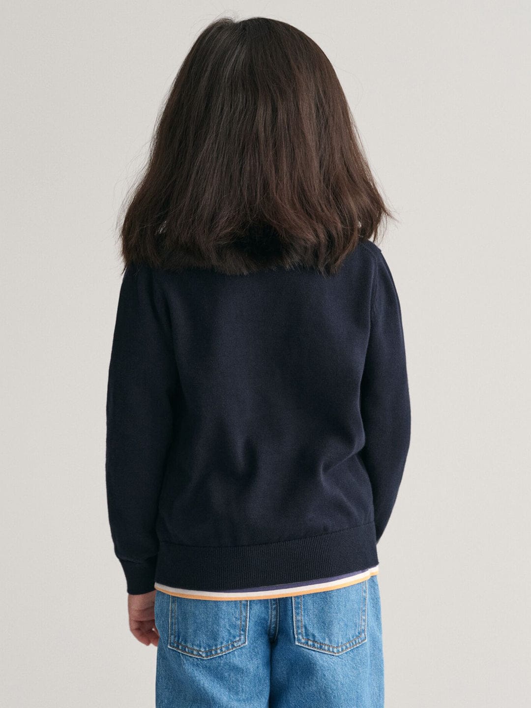 Gant Kids Blue Solid Round Neck Sweatshirt