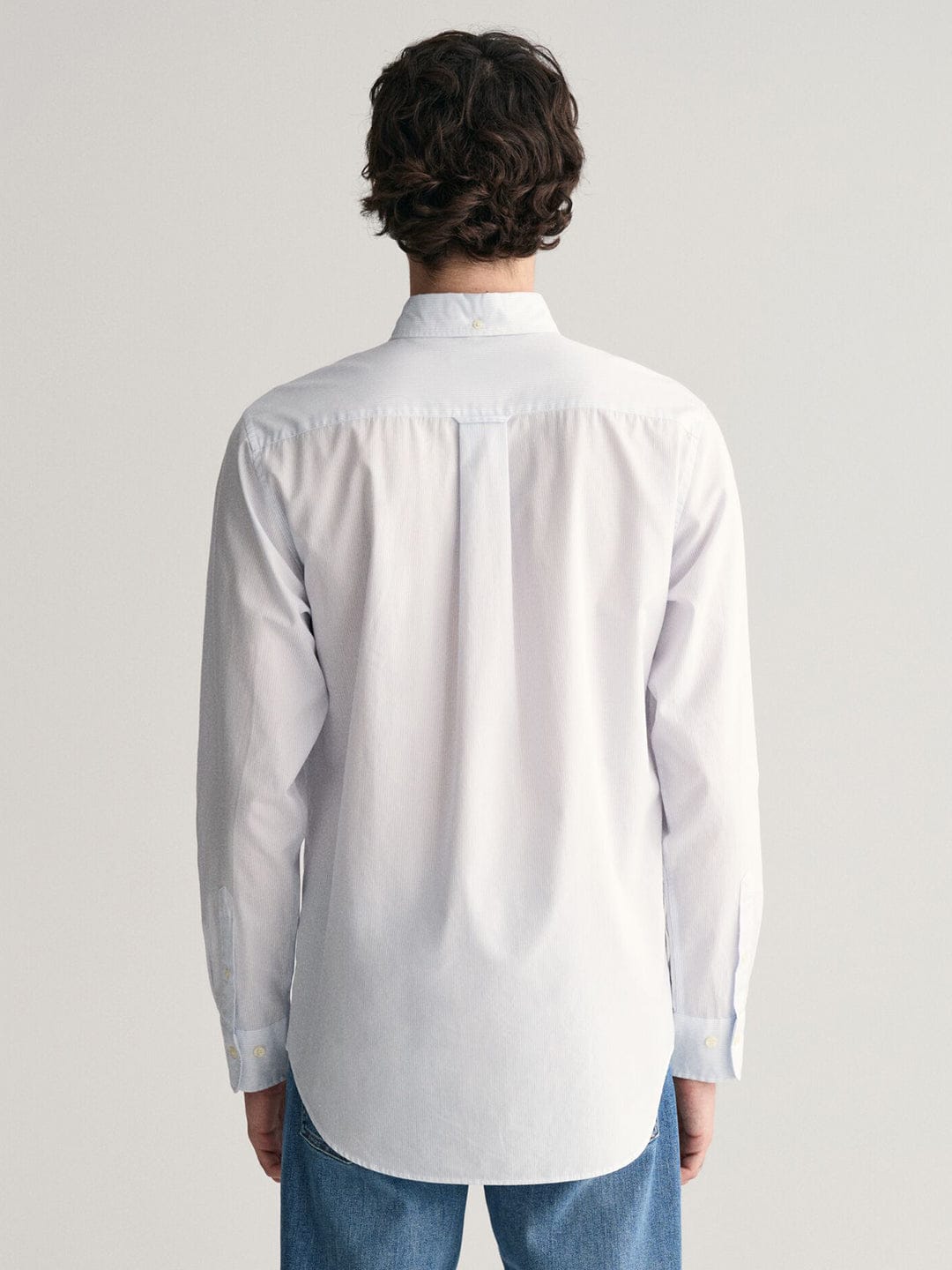 Gant Men Blue Striped Collar Shirt