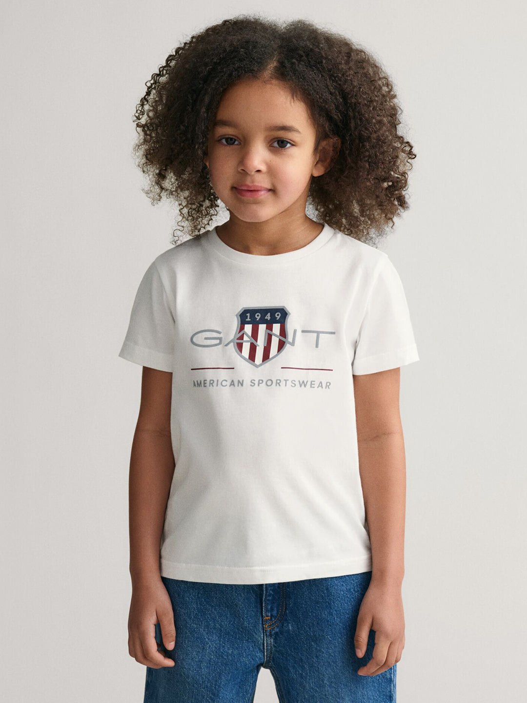 Gant Kids White Graphic Round Neck Tshirt