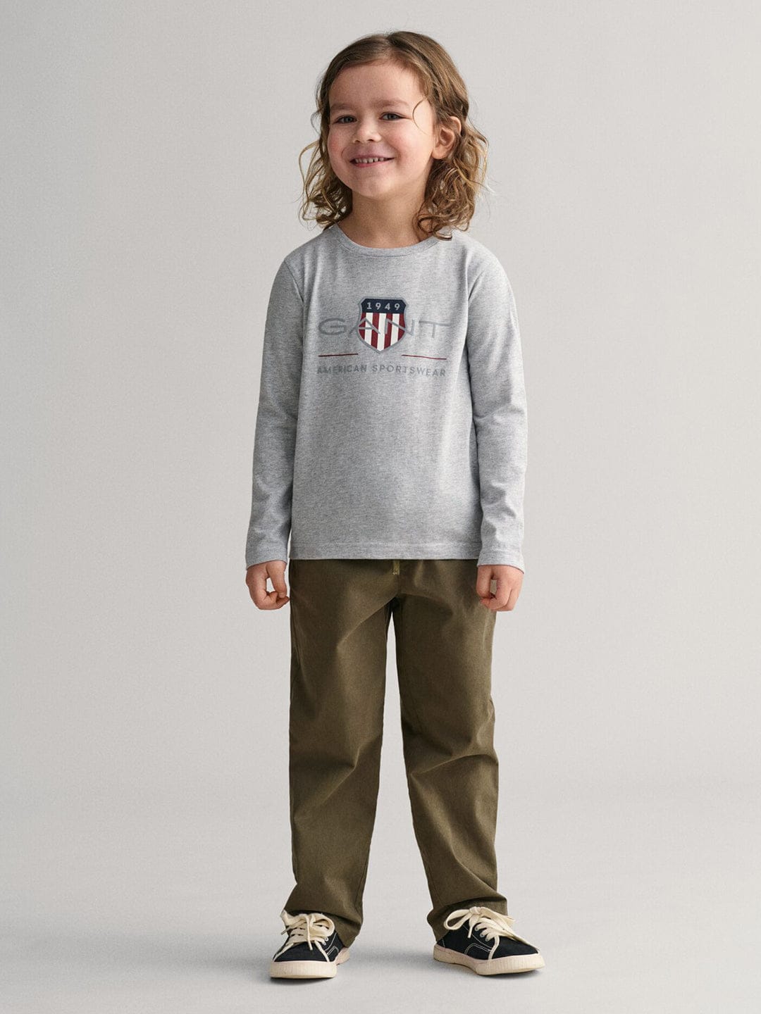 Gant Kids Grey Graphic Round Neck Tshirt