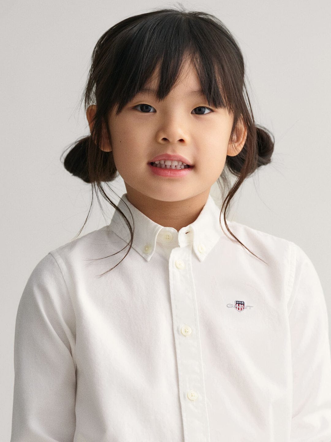 Gant Kids White Solid Collar Shirt