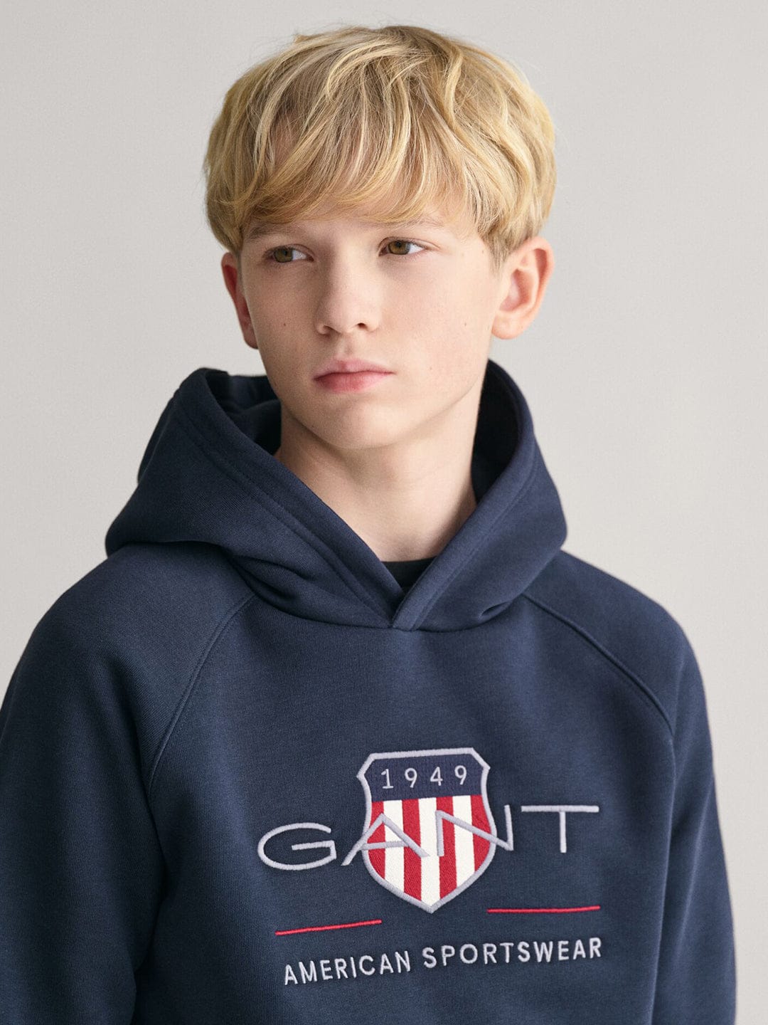 Gant Kids Blue Graphic Hood Sweatshirt