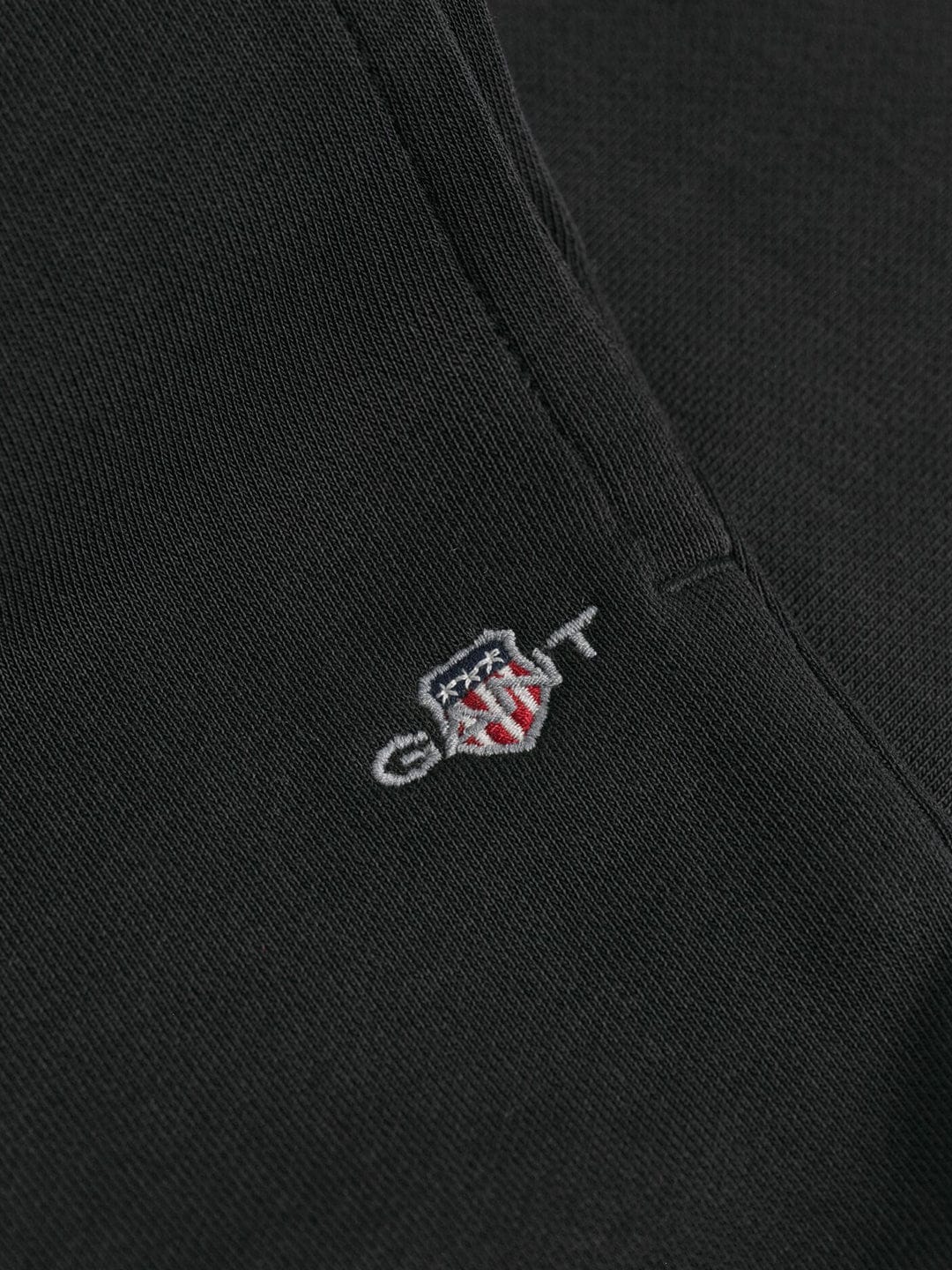 Gant Boys Black Regular Fit Solid Sweatpant