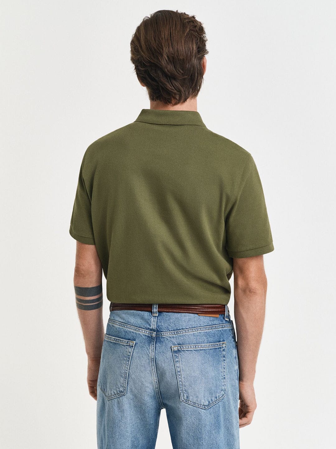 Gant Men Cream Solid Polo Tshirt