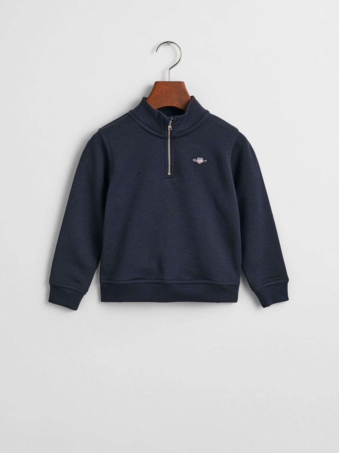 Gant Boys Blue Solid Round Neck Sweatshirt