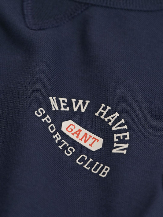 Gant Boys Blue Graphic Round Neck Sweatshirt