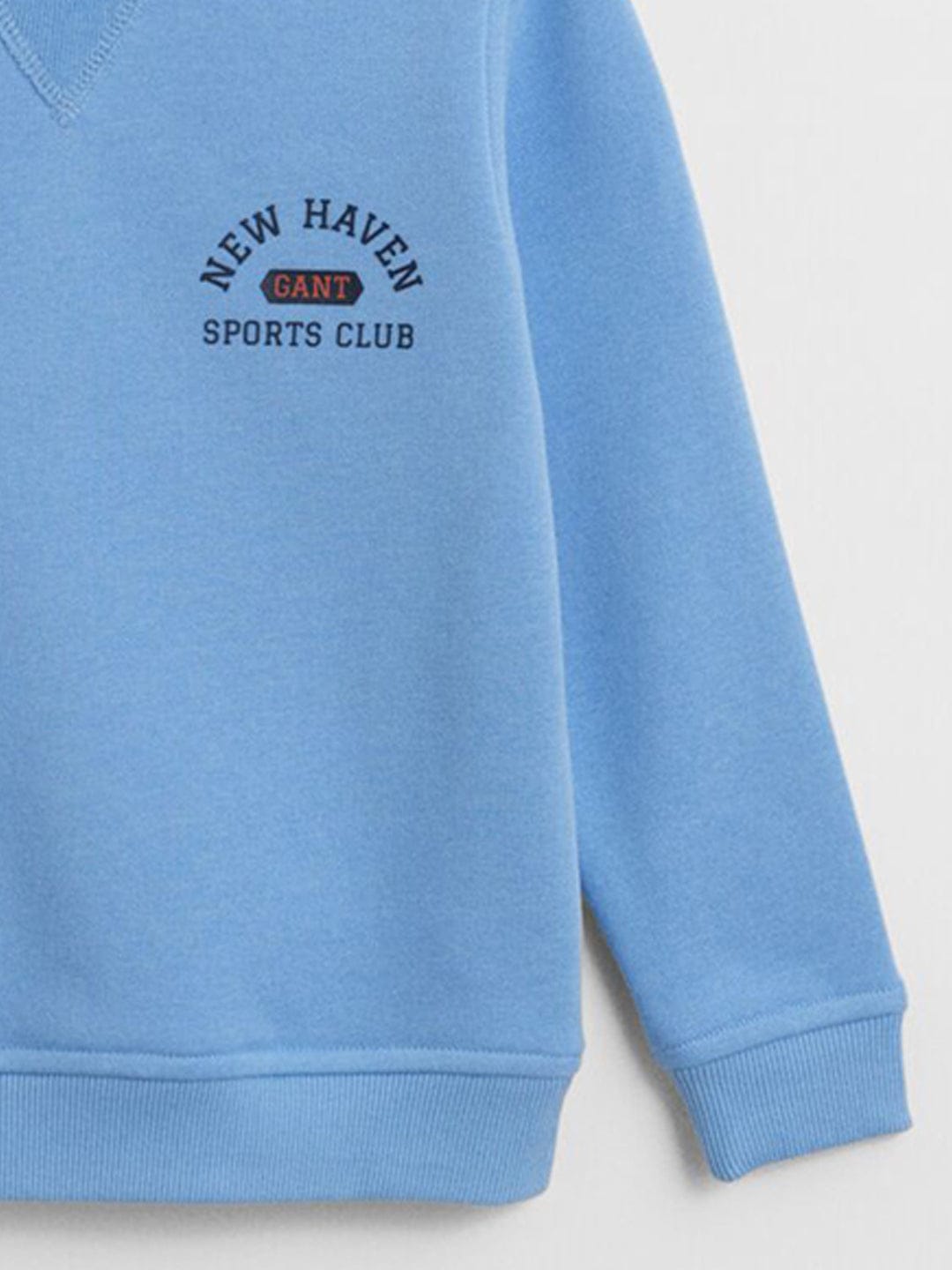 Gant Boys Blue Graphic Round Neck Sweatshirt