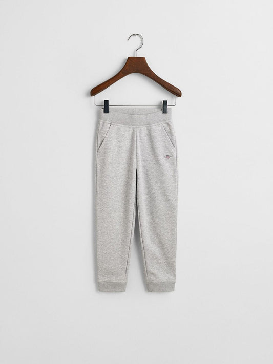 Gant Boys Grey Regular Fit Solid Sweatpant