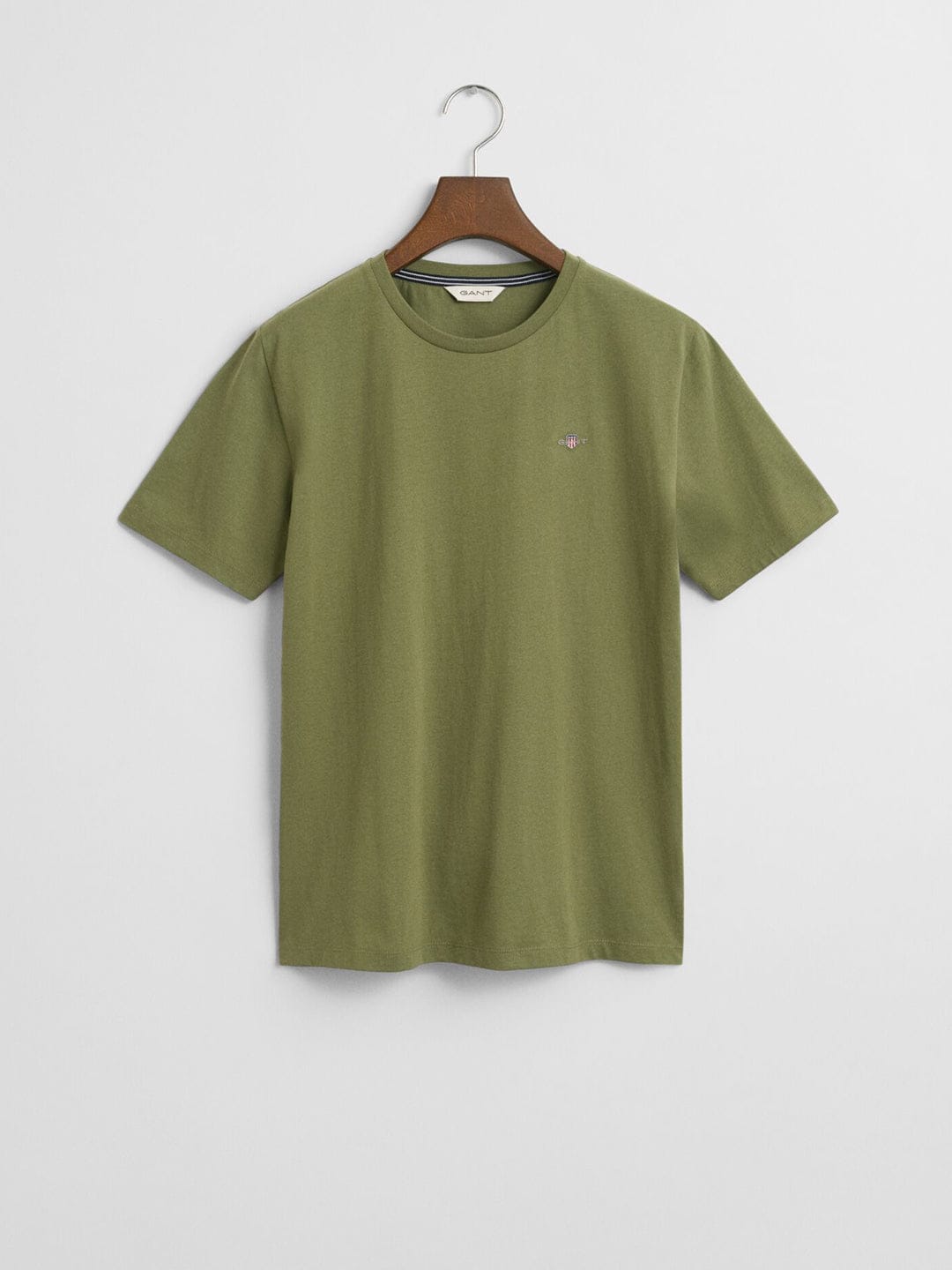 Gant Boys Green Solid Round Neck Tshirt