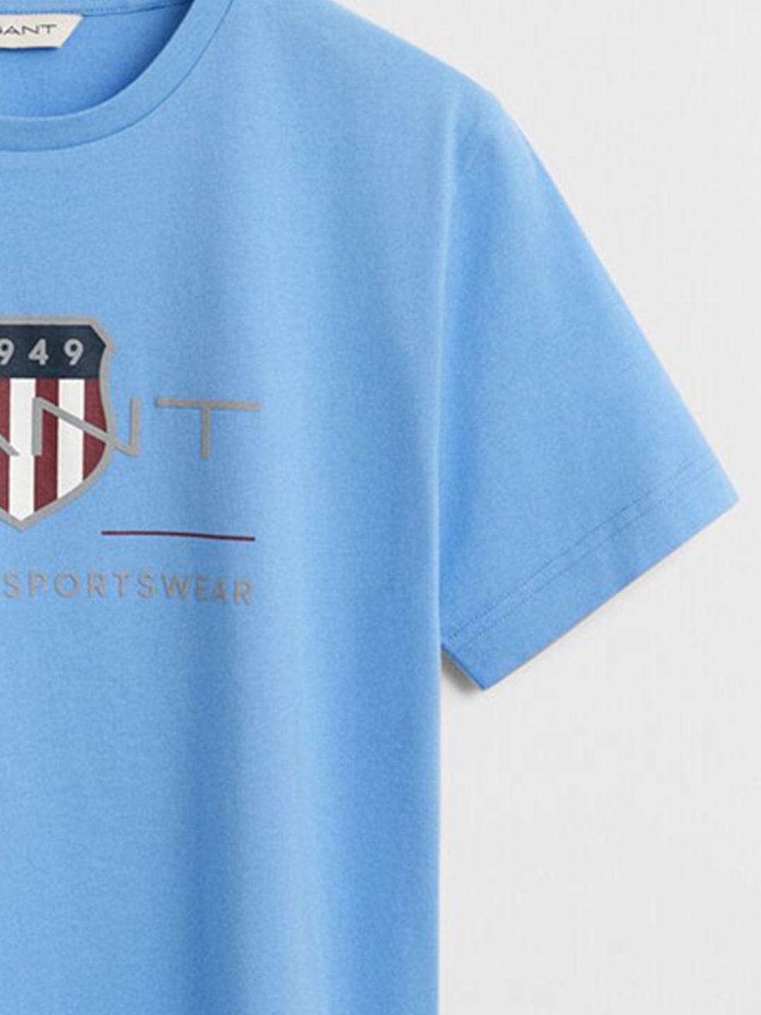 Gant Boys Blue Graphic Round Neck Tshirt