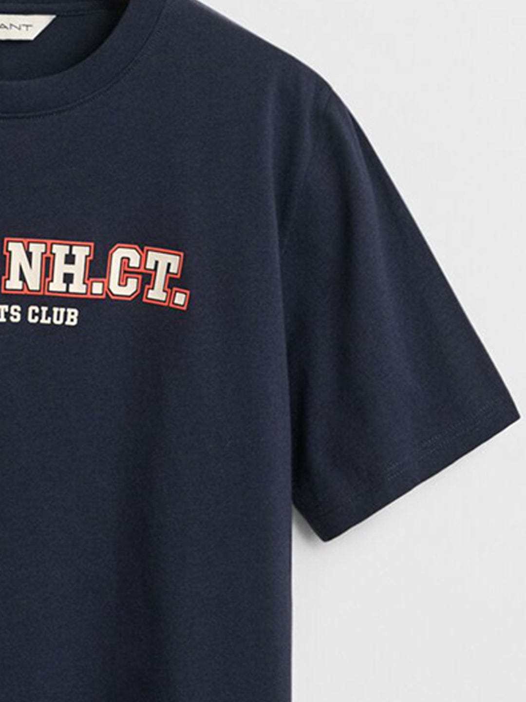 Gant Boys Blue Graphic Round Neck Tshirt