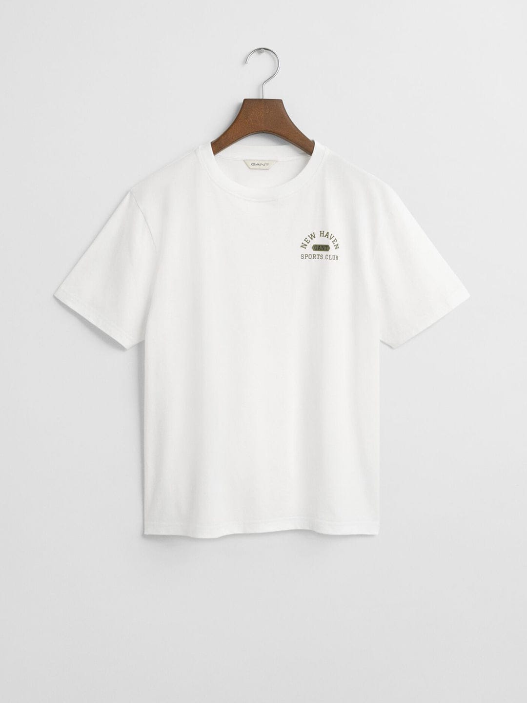 Gant Boys White Graphic Round Neck Tshirt