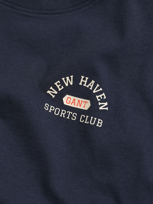 Gant Boys Blue Graphic Round Neck Tshirt