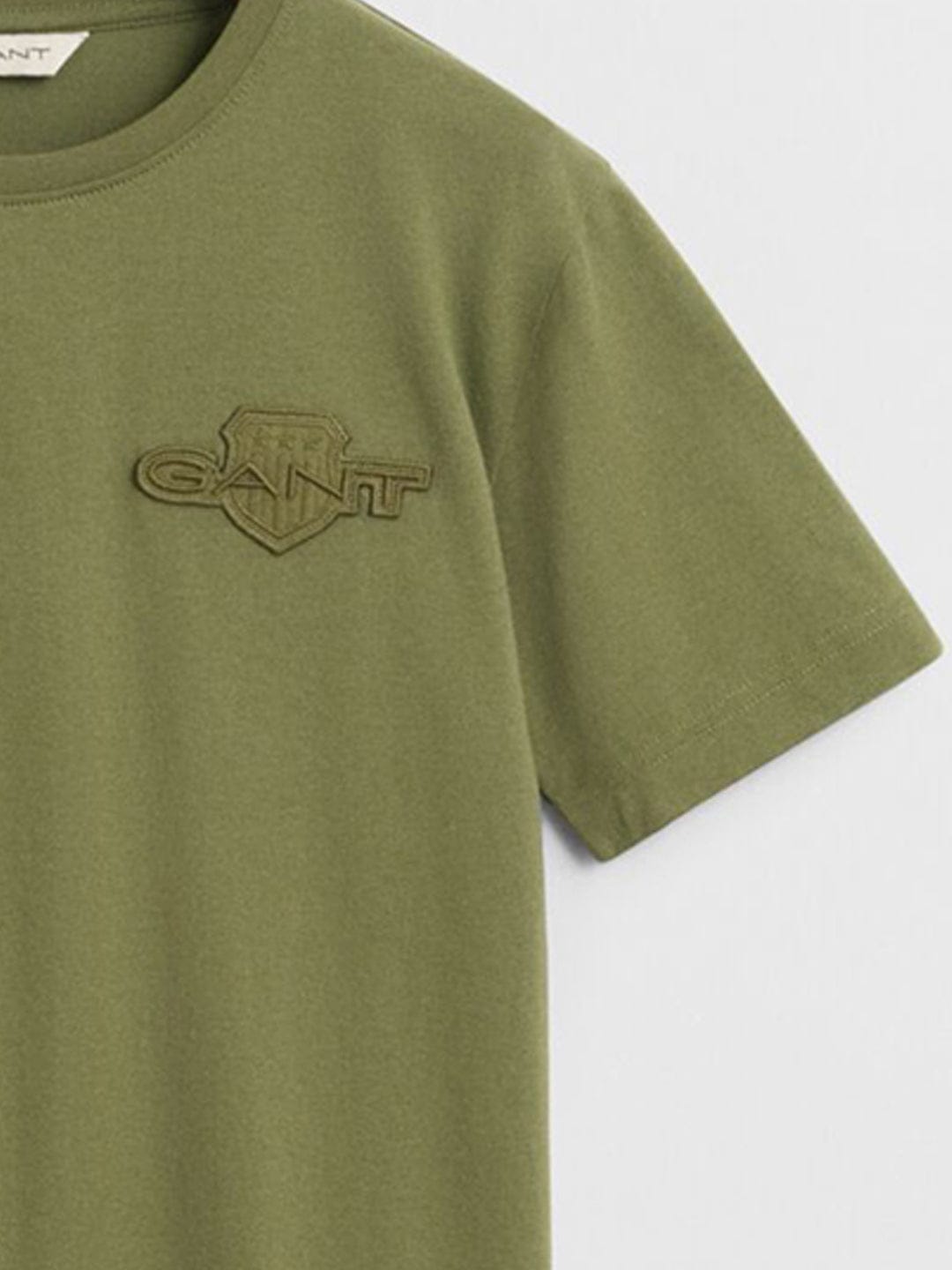 Gant Boys Green Graphic Round Neck Tshirt