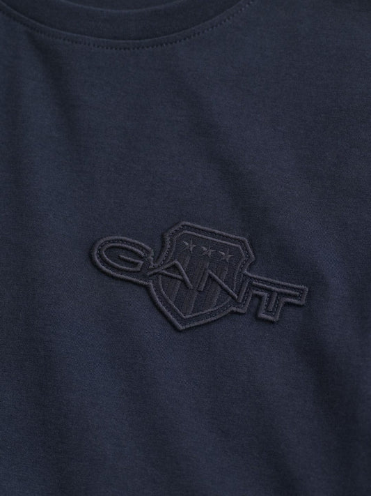 Gant Boys Blue Graphic Round Neck Tshirt