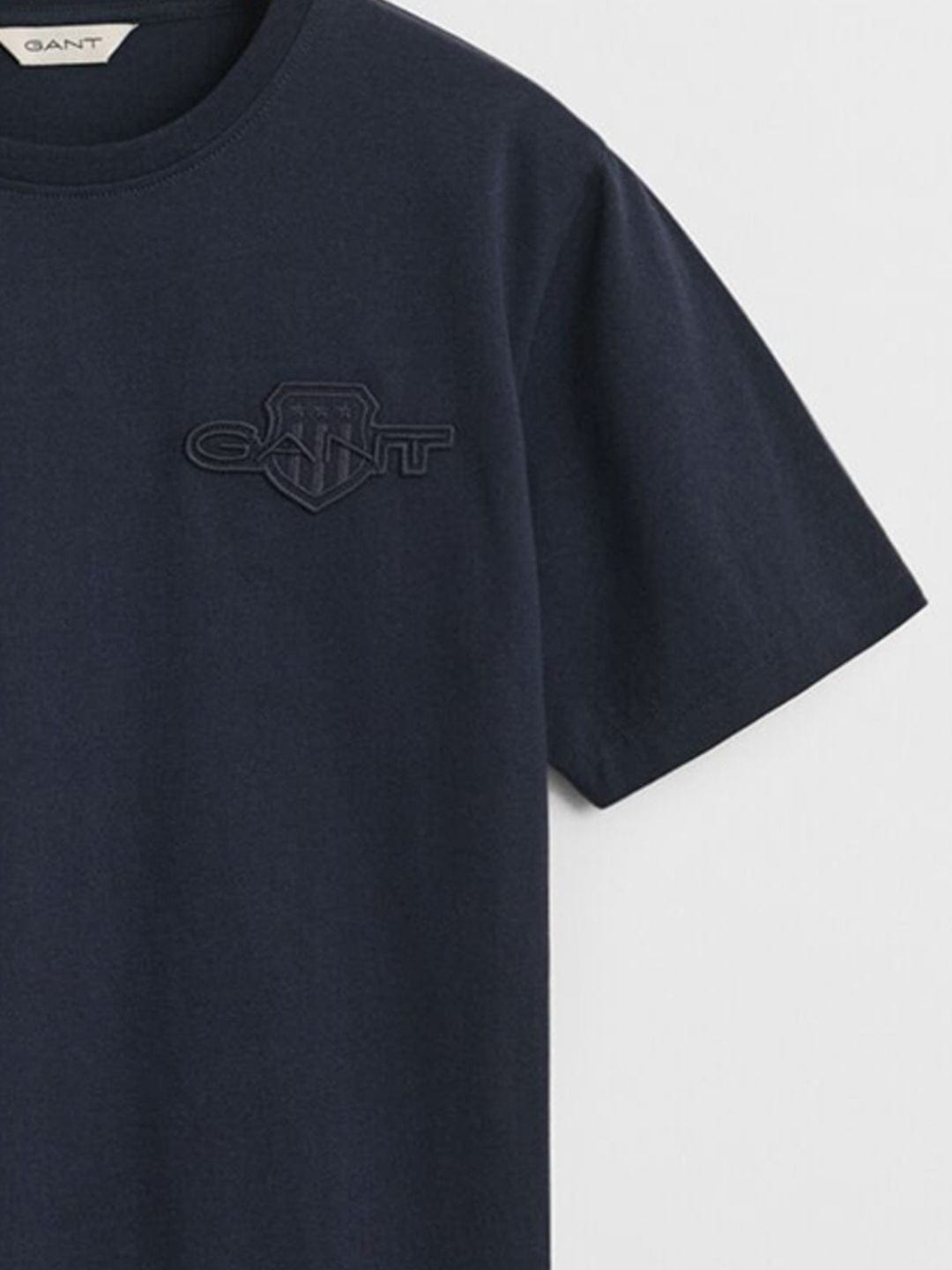 Gant Boys Blue Graphic Round Neck Tshirt