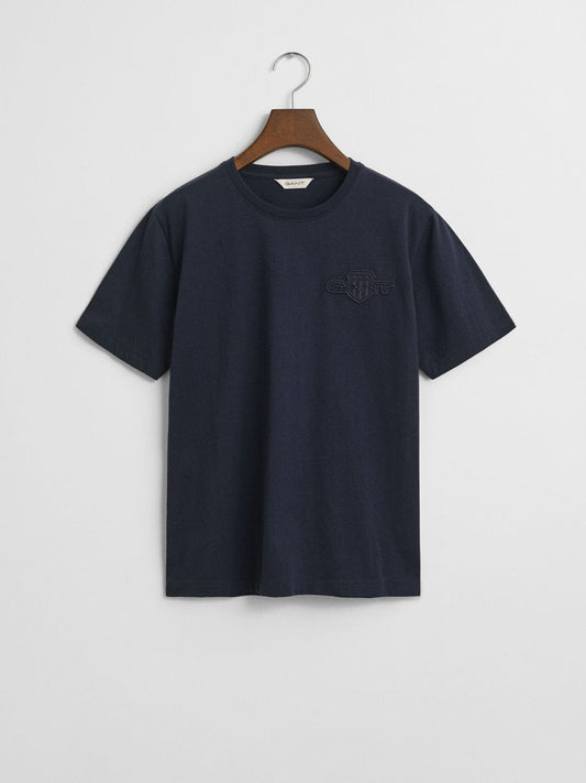 Gant Boys Blue Graphic Round Neck Tshirt