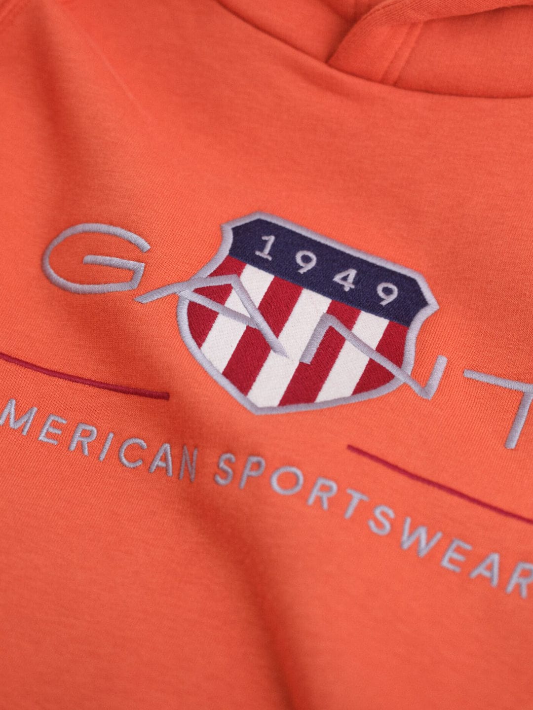 Gant Boys Orange Graphic Hooded Sweatshirt