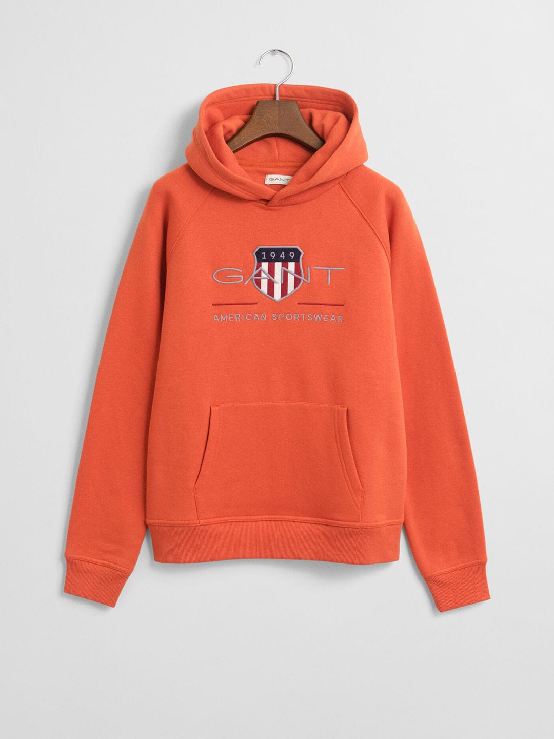 Gant Boys Orange Graphic Hooded Sweatshirt