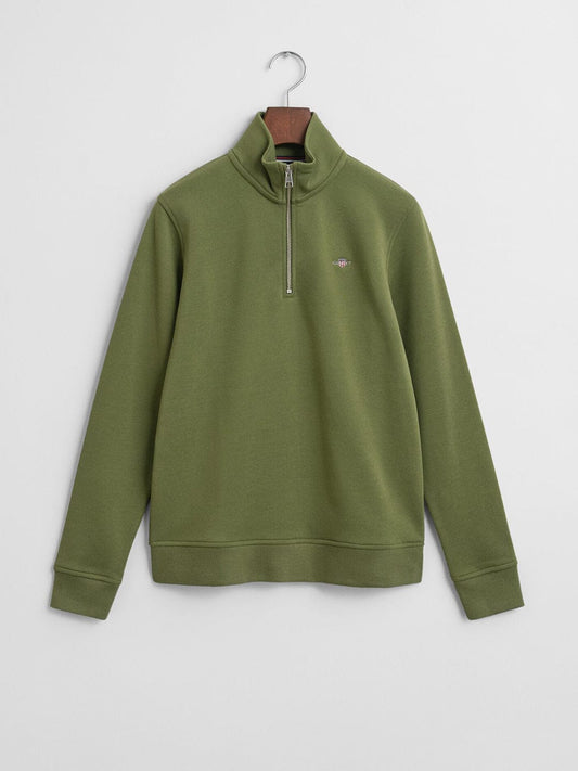 Gant Boys Green Solid Round Neck Sweatshirt