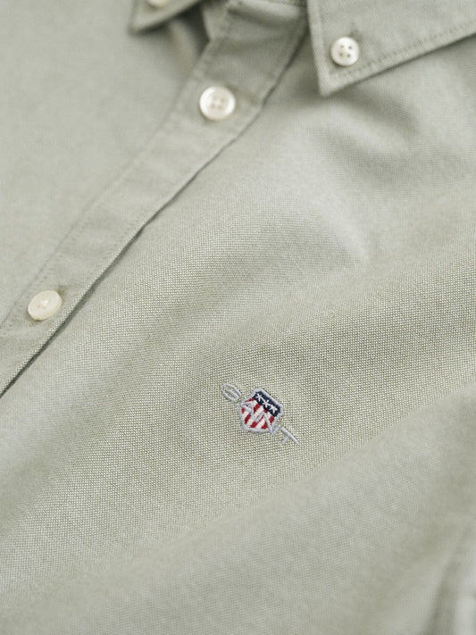 Gant Boys Green Solid Collar Shirt