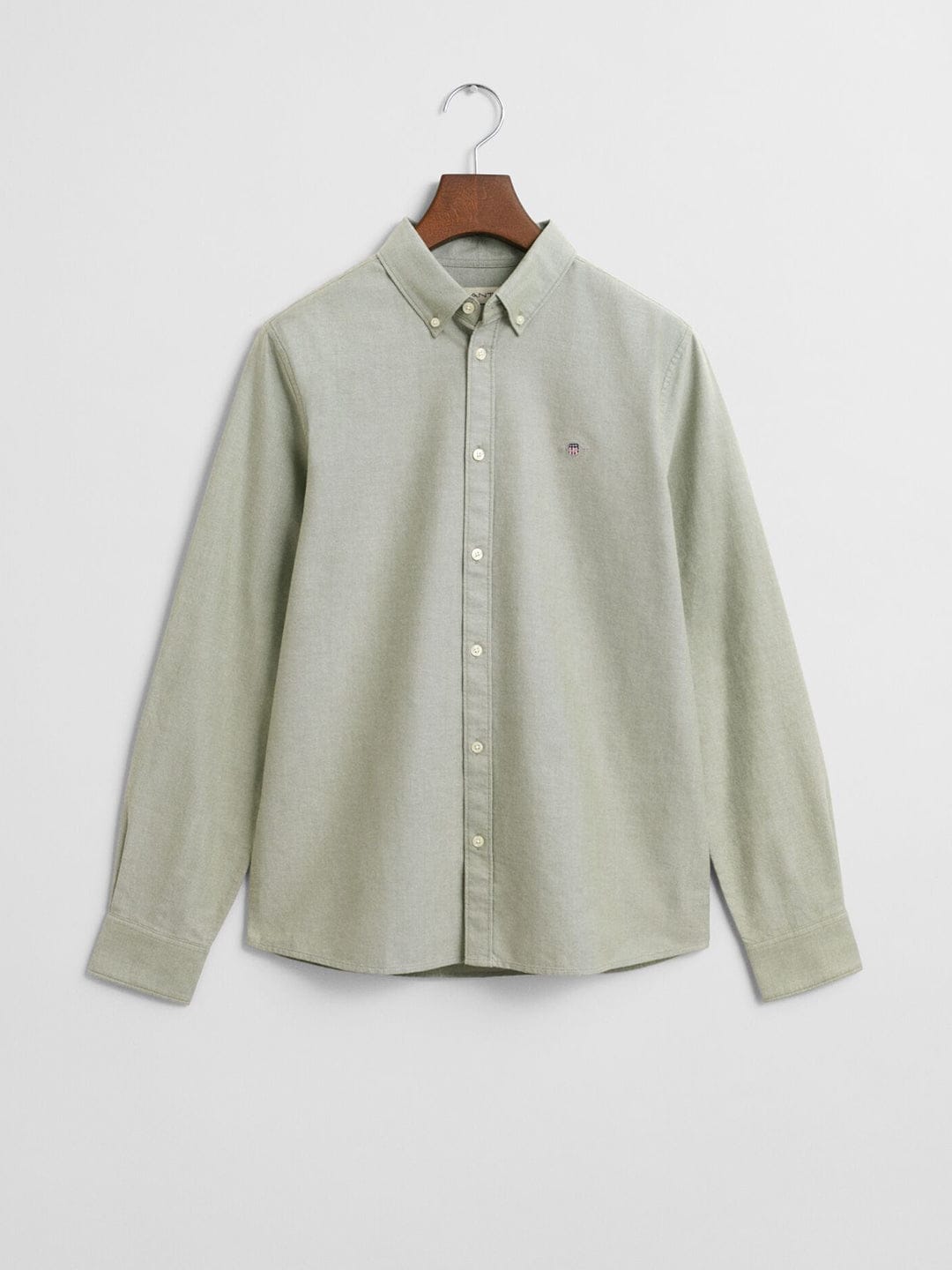 Gant Boys Green Solid Collar Shirt