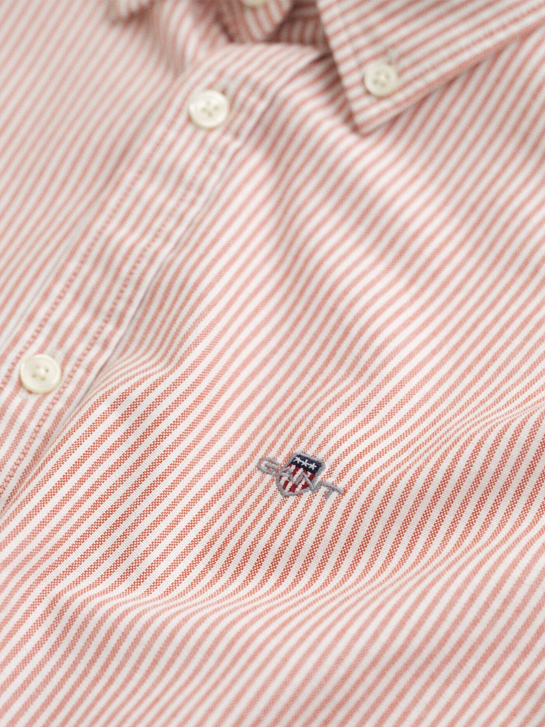 Gant Boys Orange Striped Collar Shirt