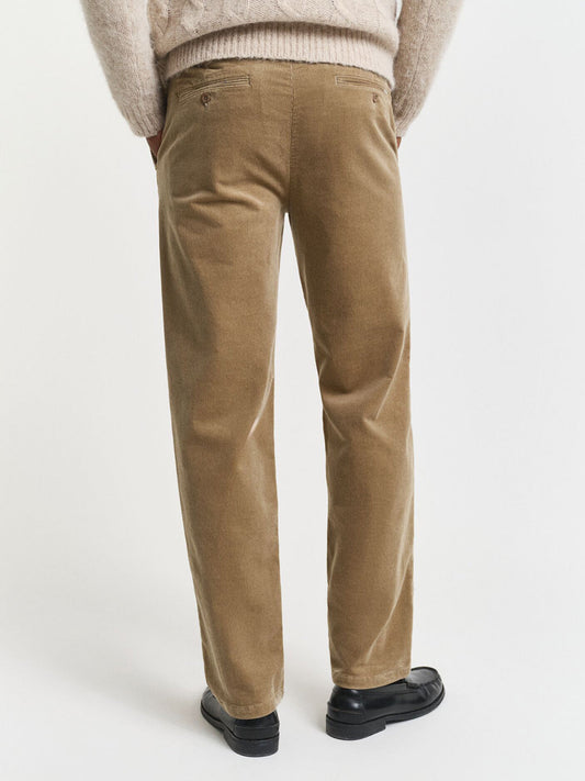 Gant Men Khaki Regular Fit Solid Trouser