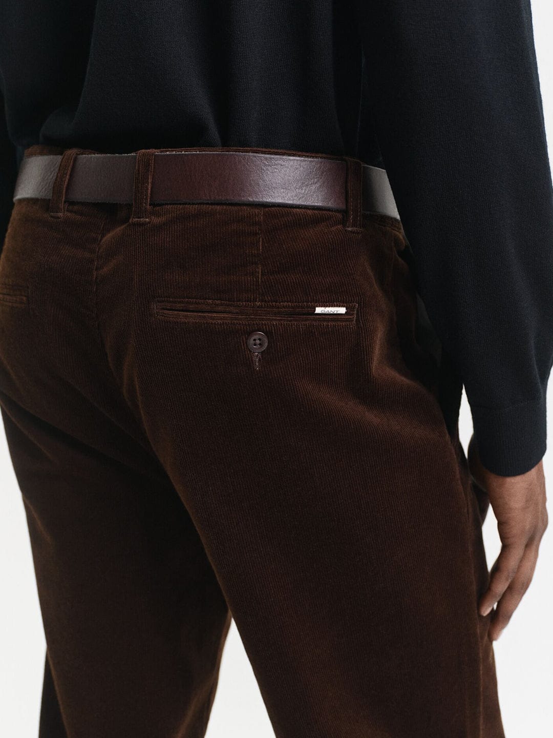 Gant Men Brown Regular Fit Solid Trouser