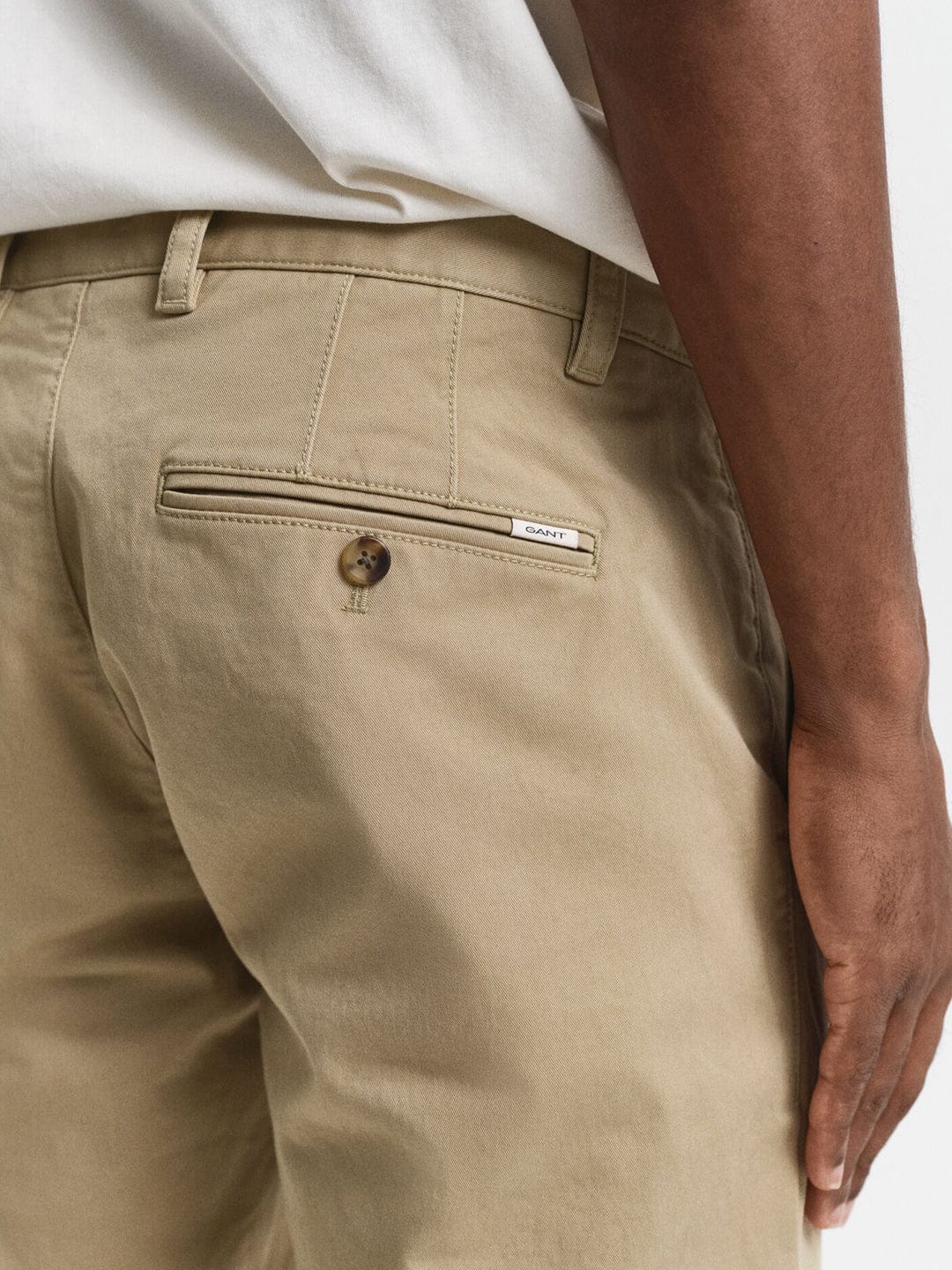 Gant Men Khaki Slim Fit Solid Trouser