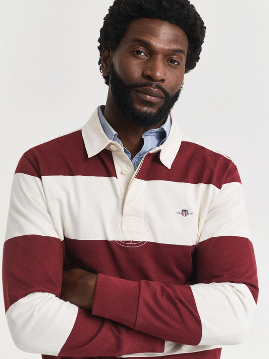 Gant Men Blue Striped Polo Tshirt