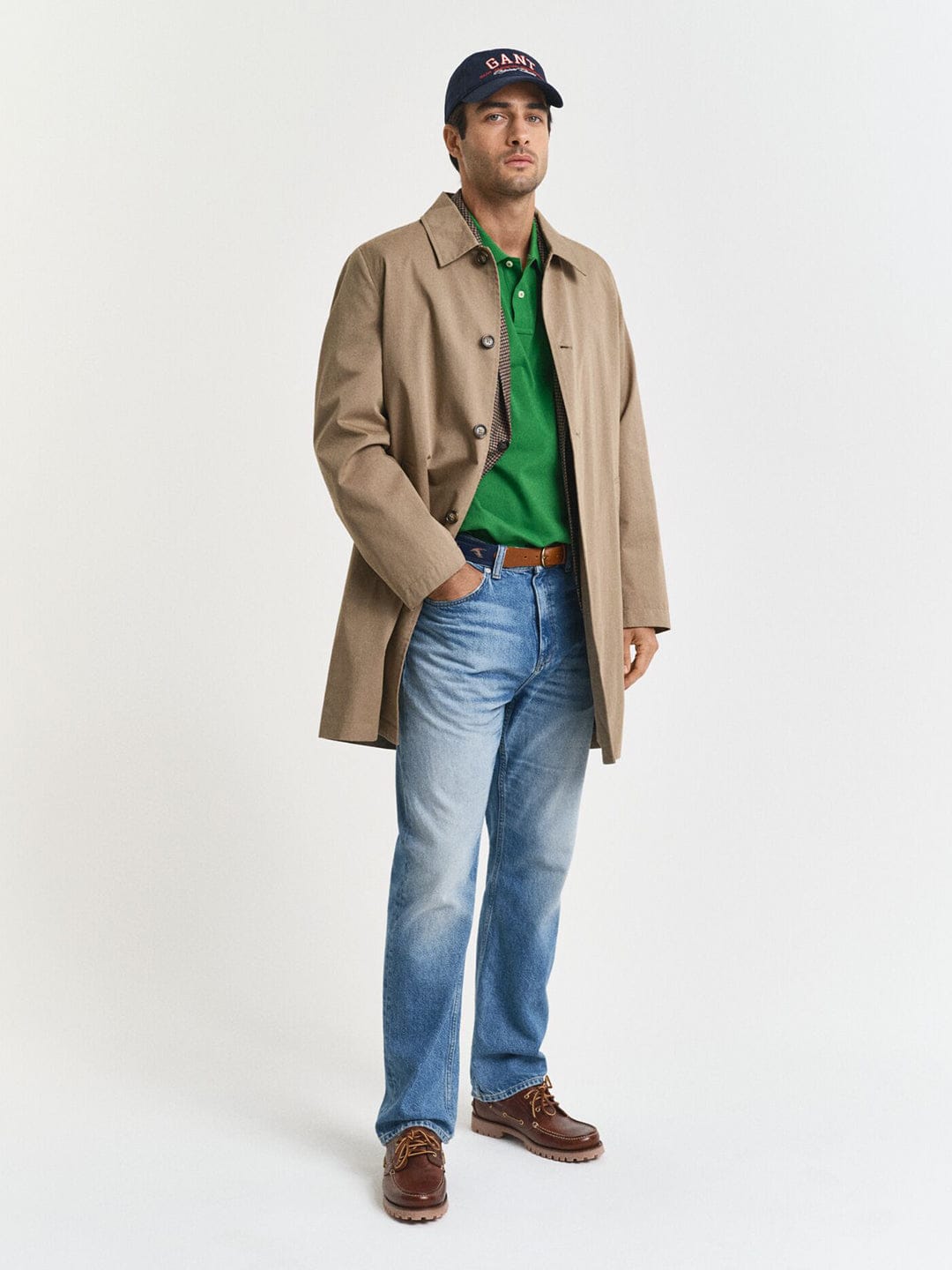 Gant Men Green Solid Polo Tshirt