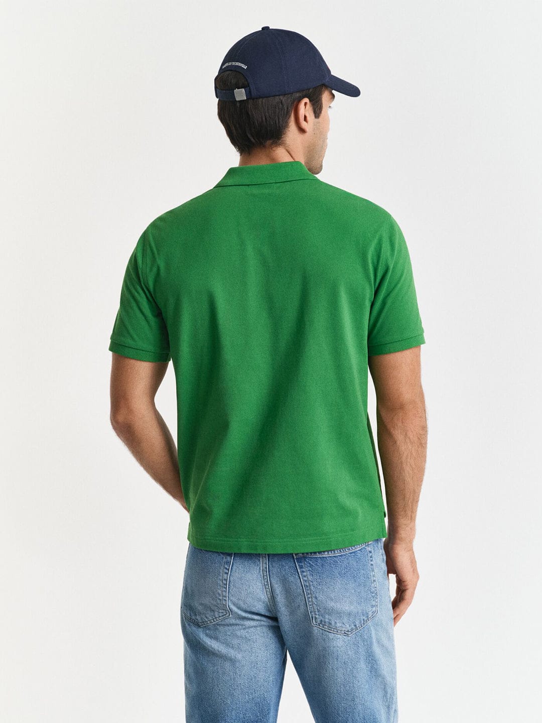 Gant Men Green Solid Polo Tshirt
